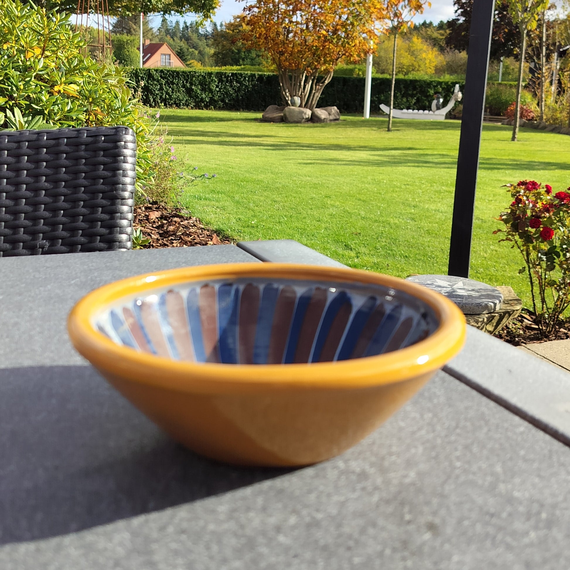 Secondhand - Lille lerskål fra Abbednæs potteri Ø 16,5 x H 5,5 cm