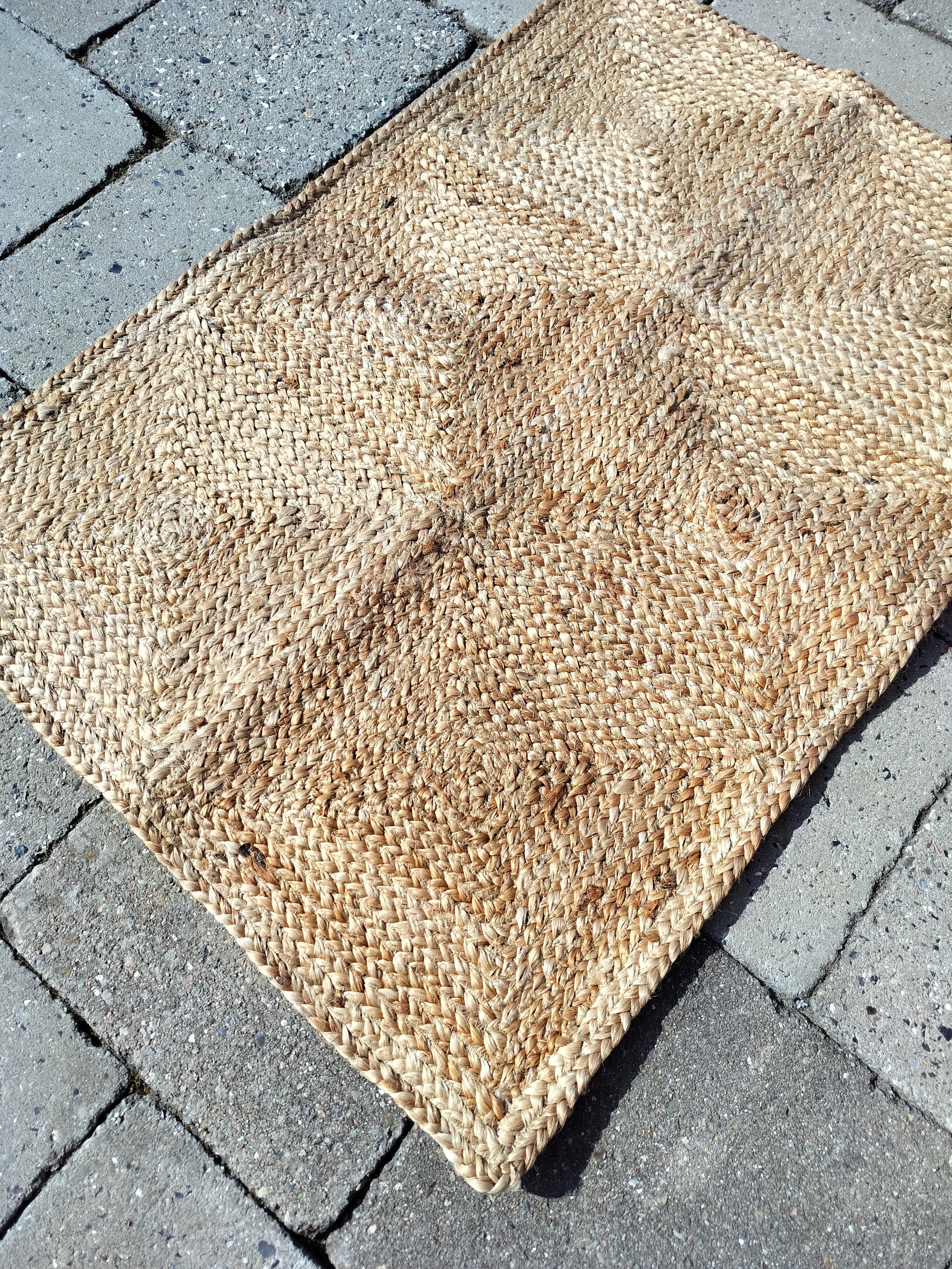 Dørmåtte i jute 60 x 90 cm naturfarve