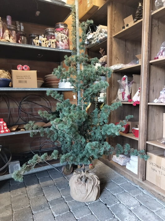 Kunstigt Cedertræ på betonfod H 150 cm (2. sortering)