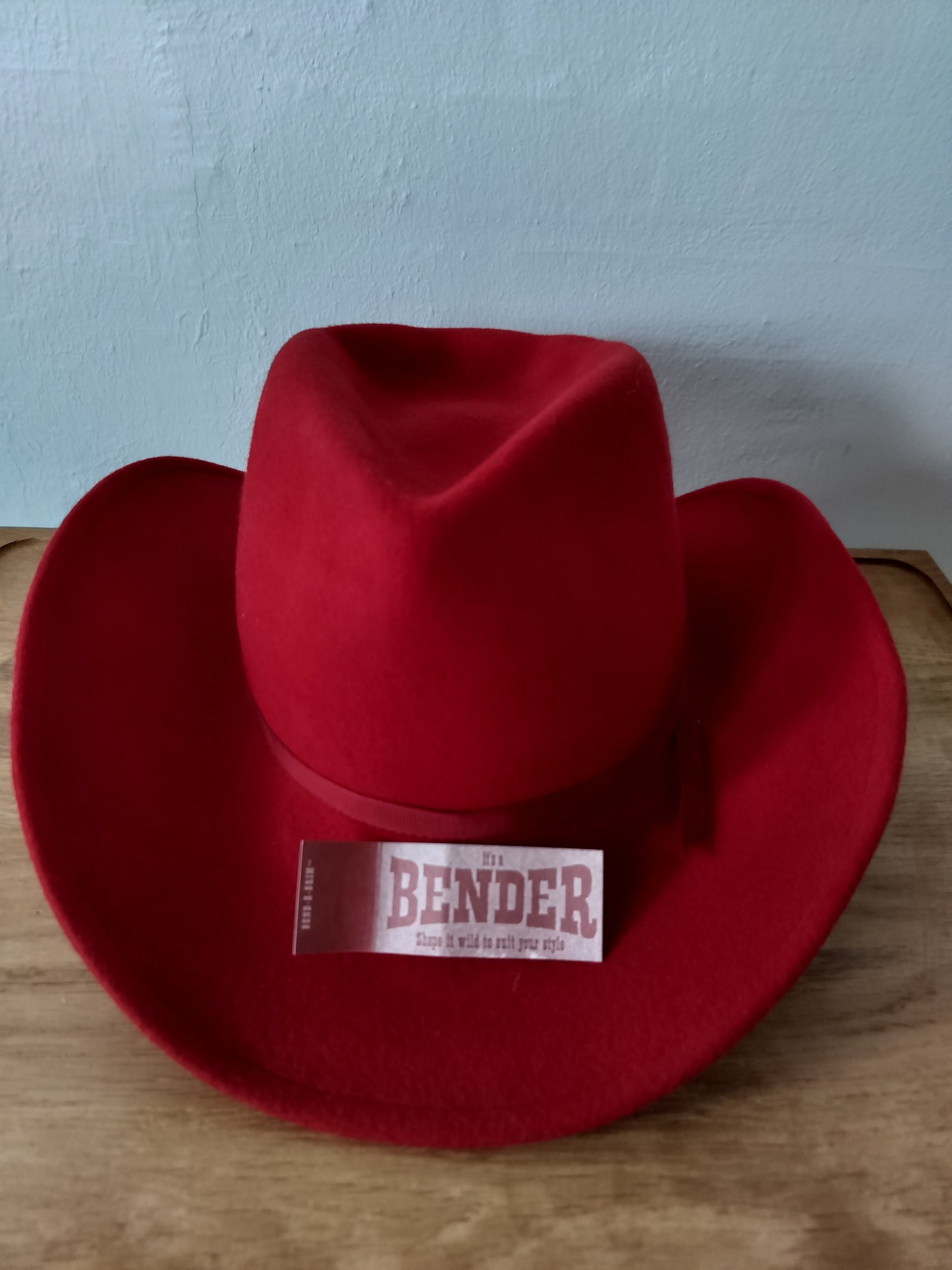 Cowboyhat rød uld fra Western  Express Inc.