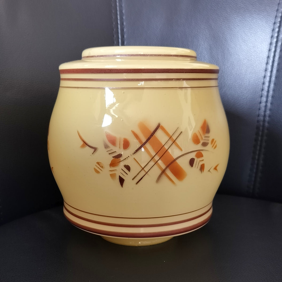 Gammel retro glas lampeskærm Ø 16 x H 17 cm