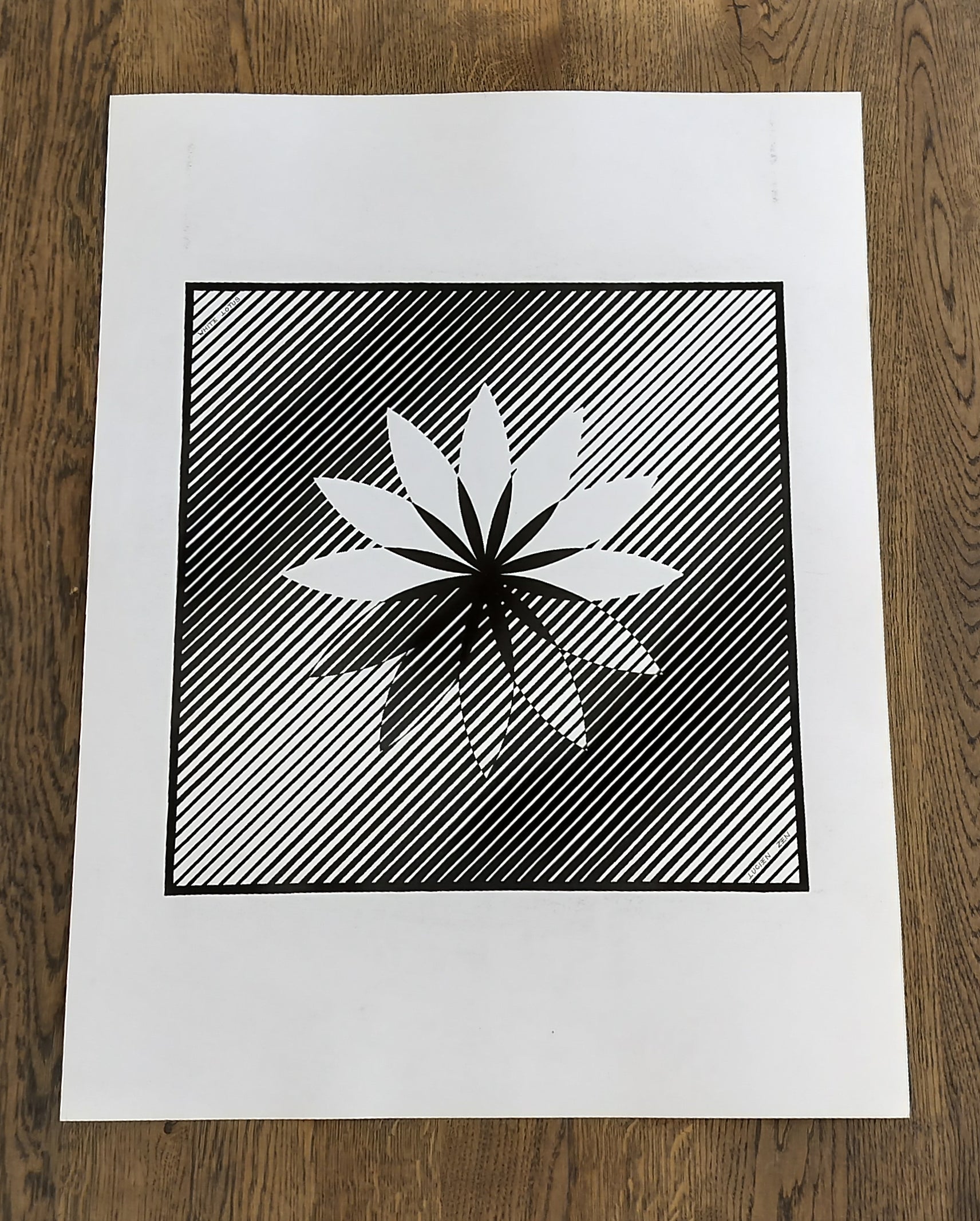 Håndtegnet billede af Lucien Zen - White Lotus