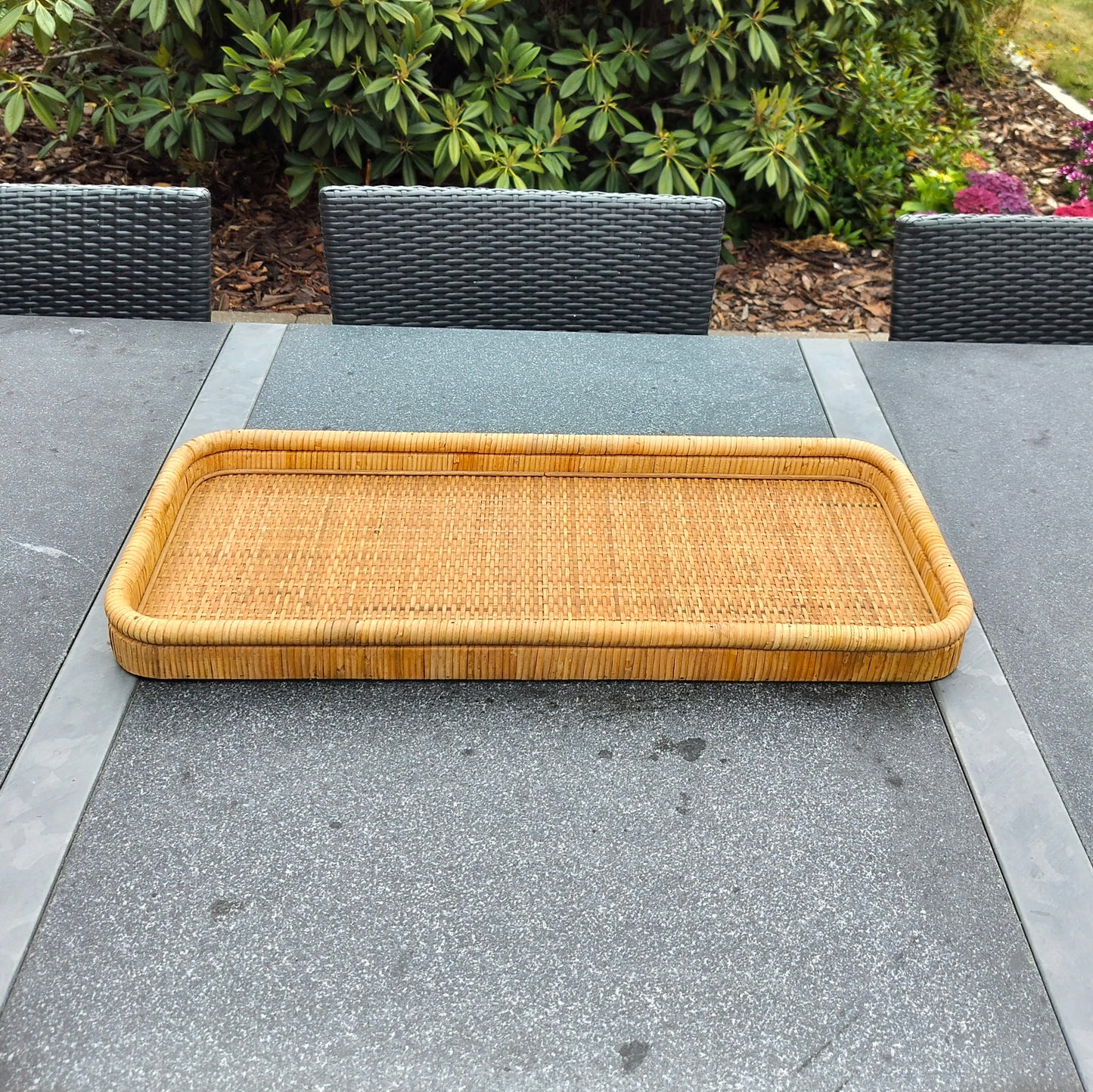 Dekorationsbakke aflang uden hanke (lille) L 65,5 x D 28,3 x H 5 cm