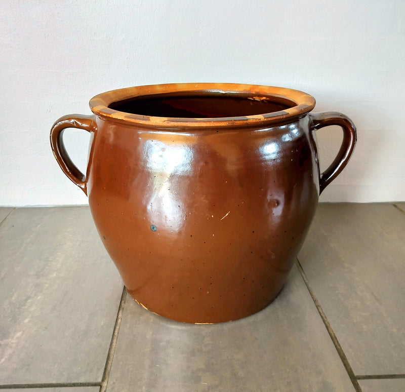 Stor Syltekrukke med håndtag (Ø 33,5 x H 31 cm)