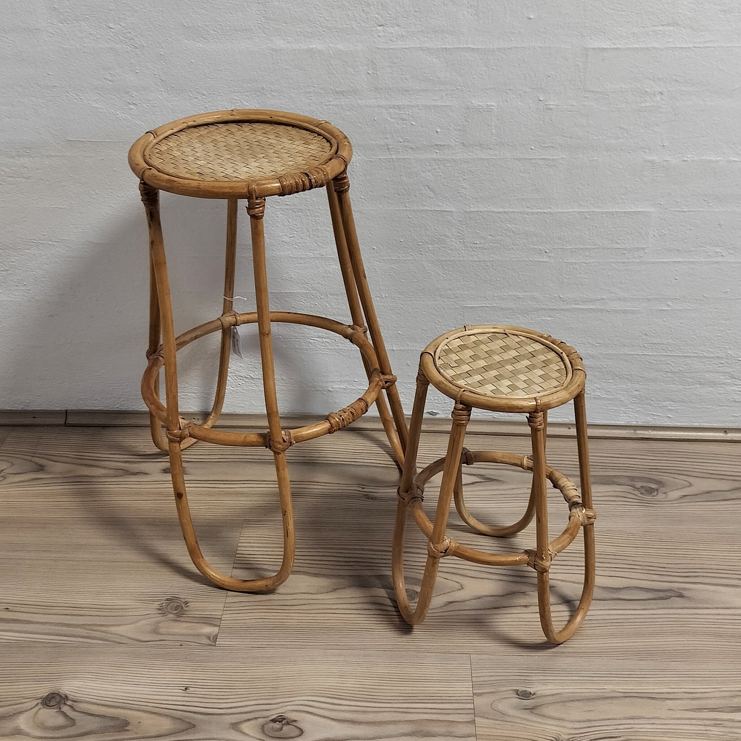 stor og lille secondhand bambus opsatser