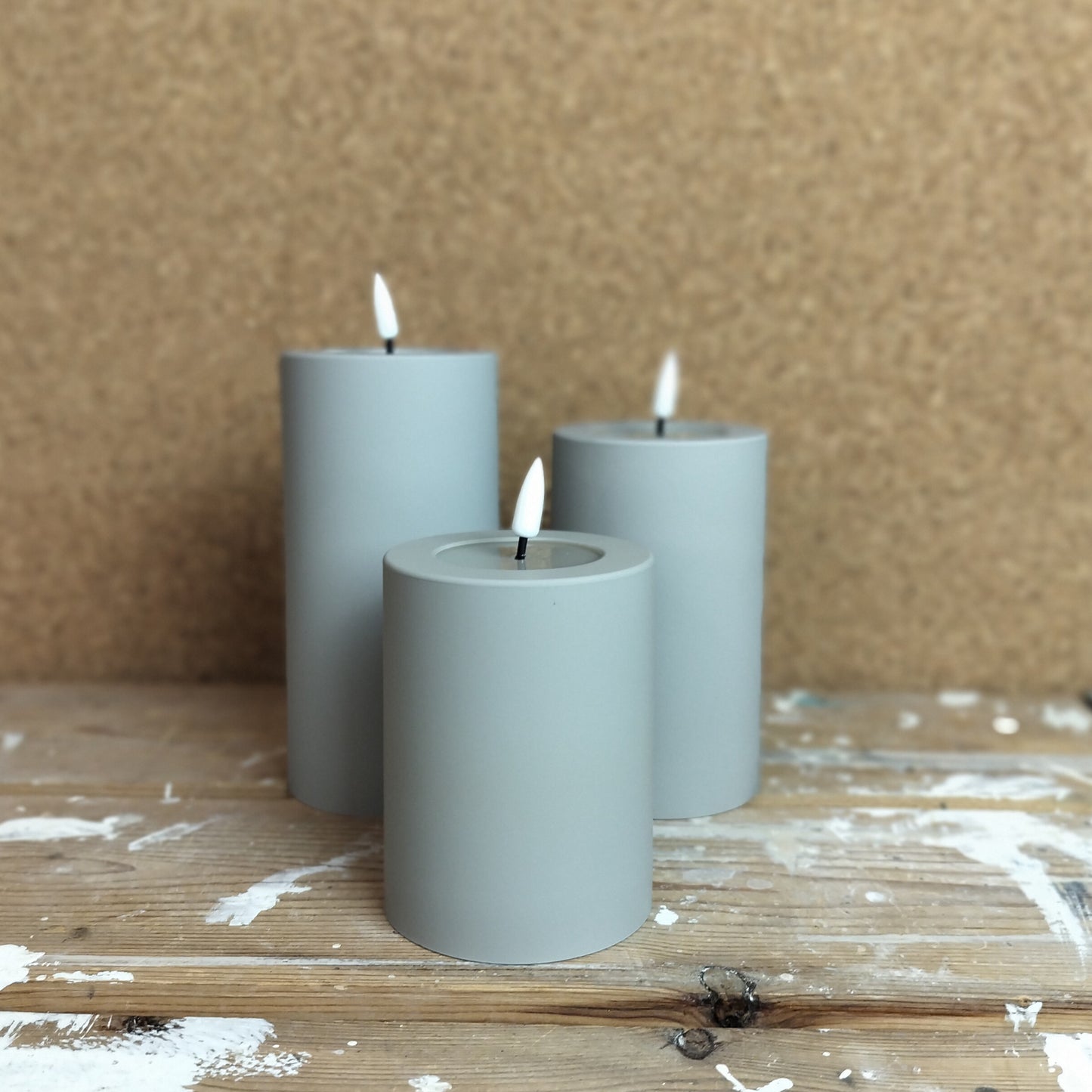 Udendørs Bloklys STØVET SAND 3 størrelser