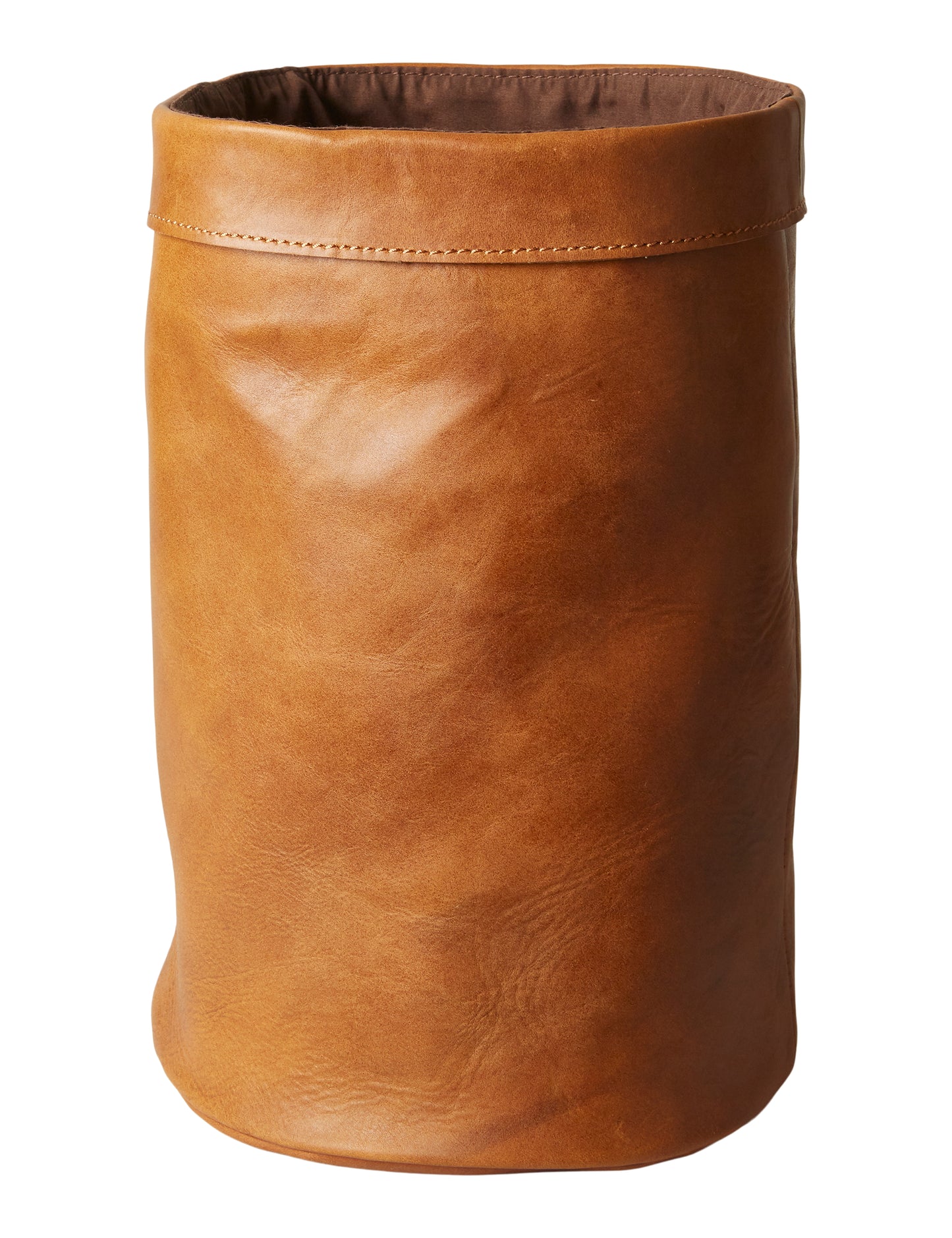Læderpose - Bøffellæder brun 20x30cm