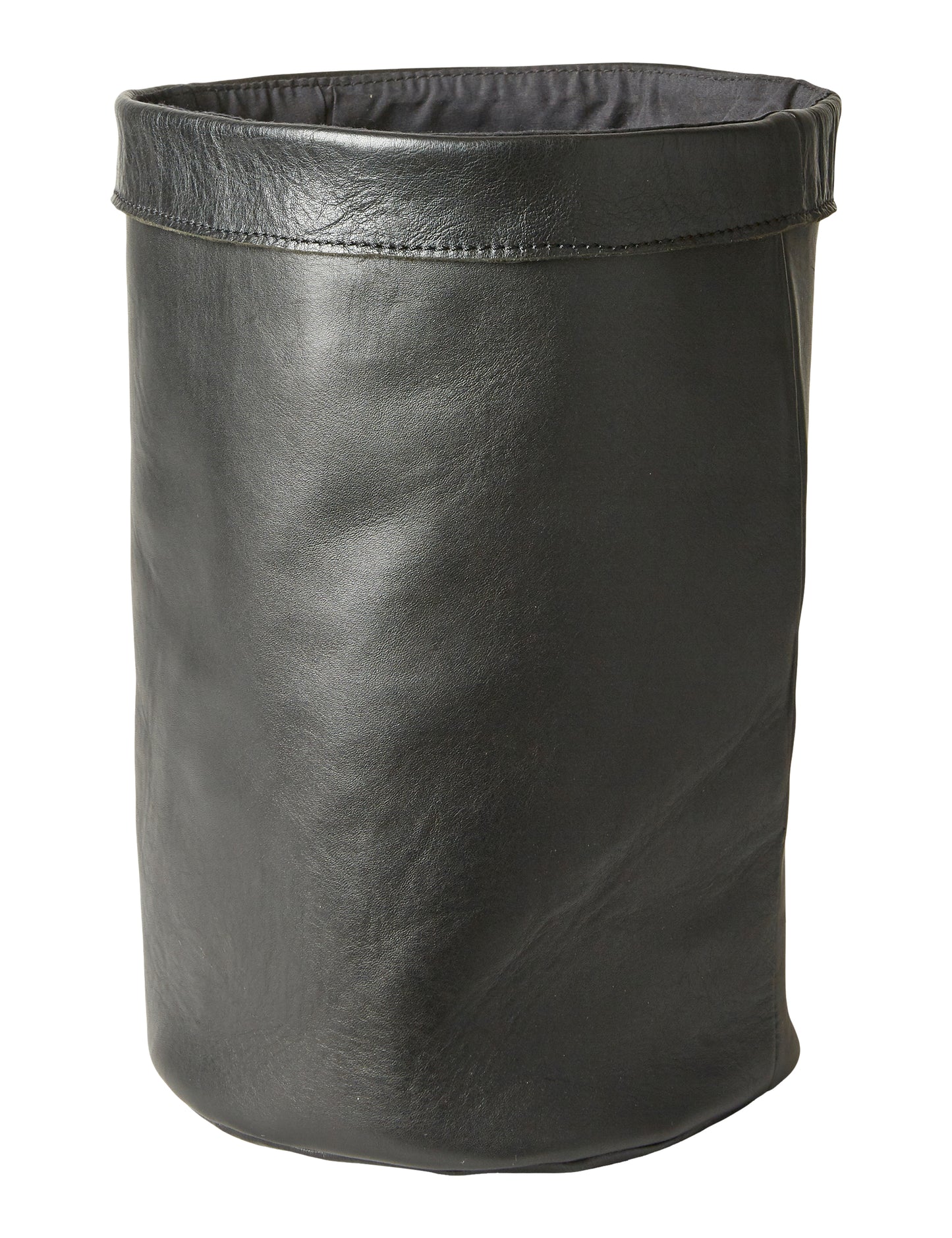 læderpose - bøffelæder sort 20x30cm