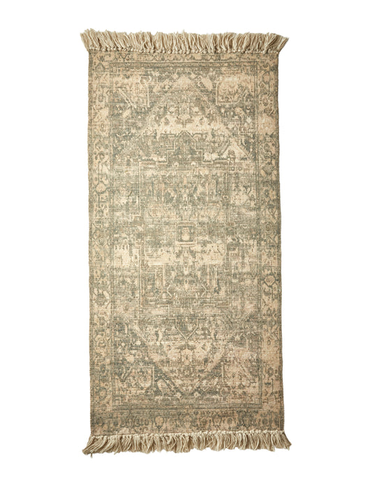 Gulvtæppe med print - Brun 70x140cm