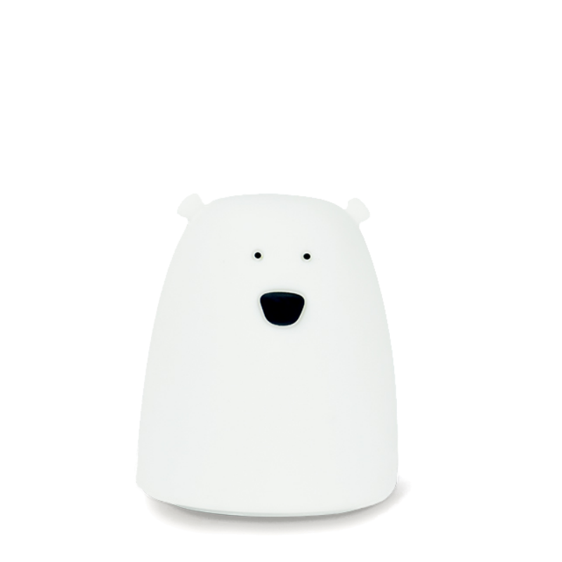 OUTLET - Rabbit & friends  silikone LED lampe lille bjørn - Hvid