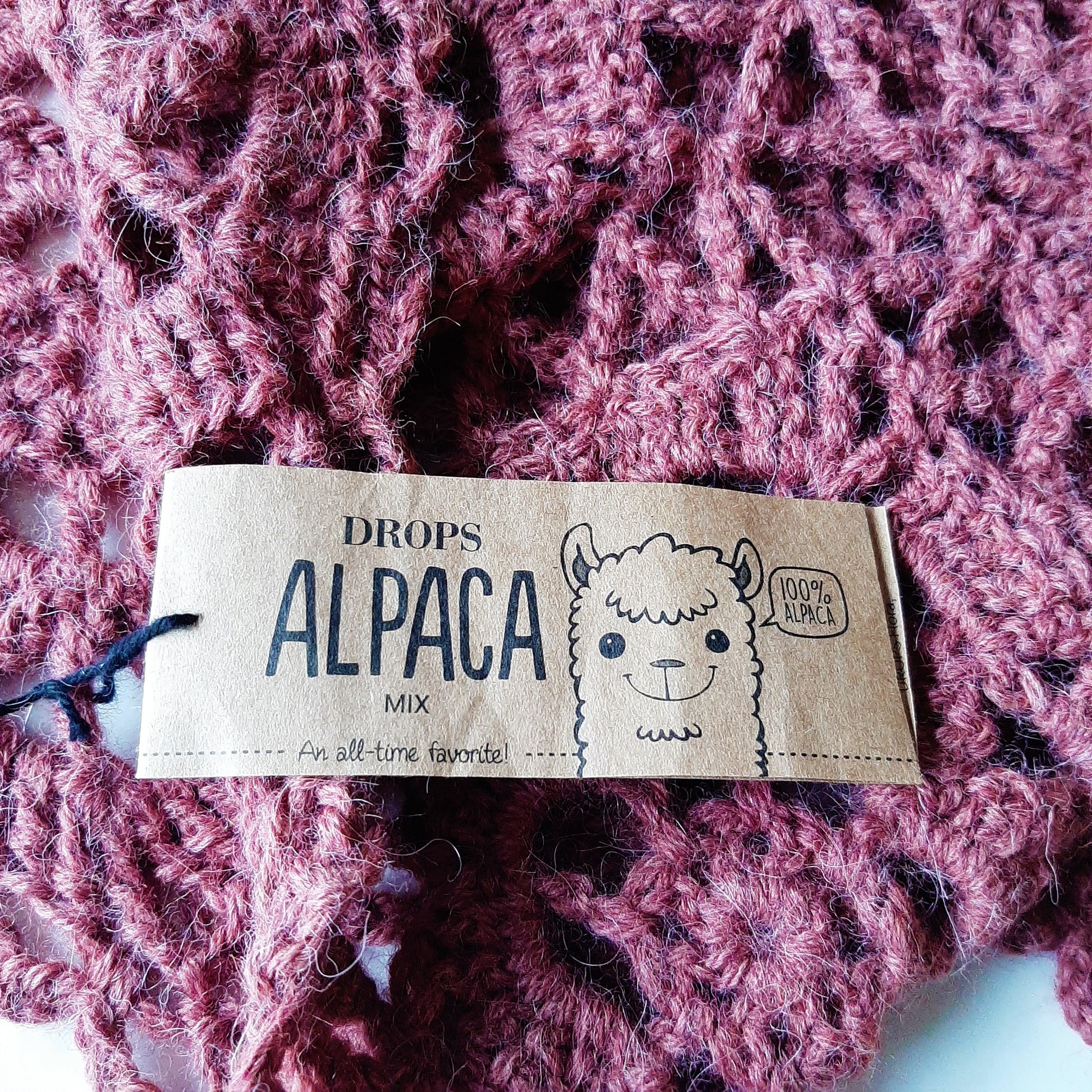 Hæklet babytæppe, lavendel alpaca