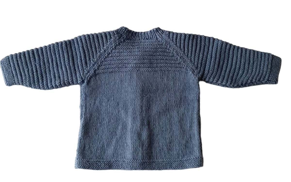 Homemade - baby striktrøje blå