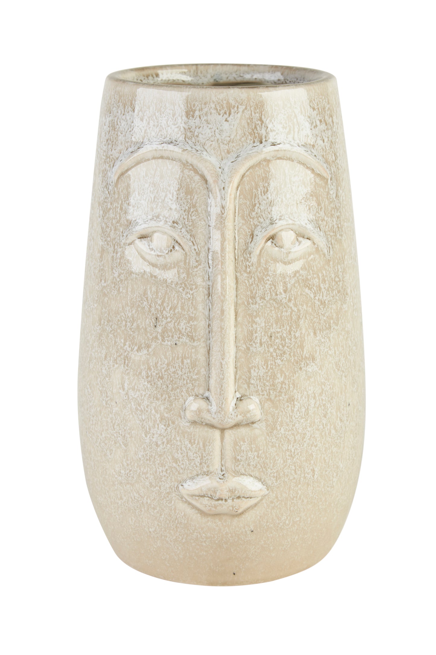 Ansigts keramik vase Smile H 26 cm