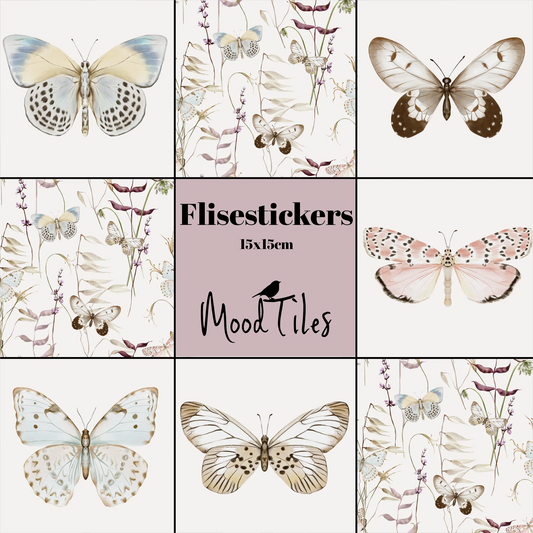 Moodtiles - Flisestickers med sommerfugle