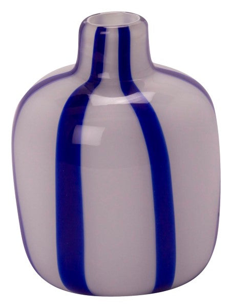 Au Maison - Vase blå/hvid stribet D13,8xH17 cm